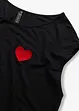 T-shirt court devant long derrière en viscose fluide, bonprix
