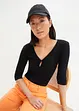 T-shirt côtelé en viscose douce, bonprix