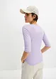 T-shirt côtelé en viscose douce, bonprix