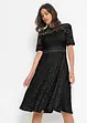 Robe en dentelle avec empiècement crochet, bonprix
