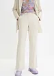 Pantalon taille haute en lin et viscose, bonprix