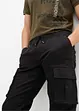 Pantalon droit loose à poches cargo et taille élastiquée, bonprix