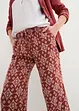 Pantalon palazzo imprimé avec taille élastiquée, bonprix