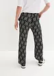 Pantalon palazzo imprimé avec taille élastiquée, bonprix