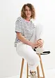 Pantalon en coton et lin, taille haute, bonprix
