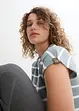 T-shirt en éponge, rayé, manches longues, bonprix