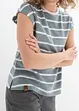 T-shirt en éponge, rayé, manches longues, bonprix