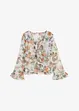 Blouse imprimée à volants, bonprix