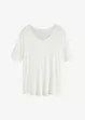 T-shirt à col rond en viscose douce, bonprix