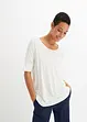 T-shirt à col rond en viscose douce, bonprix