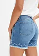 Short en jean avec broderies anglaises, bonprix