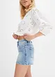 Short en jean, taille moyenne, extensible, bonprix