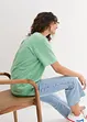 Lot de 5 T-shirts longs et amples à col V, bonprix