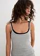 Lot de 3 tops à fines bretelles 100% coton, bonprix