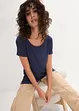 T-shirt long en viscose, manches courtes, bonprix