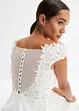 Robe de mariée à encolure Carmen avec dentelle, bonprix