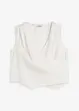 Blouse sans manches 100 % lin effet cache-cœur, bonprix