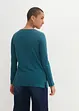 T-shirt manches longues à col boutonné, 100% coton, bonprix