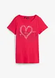 T-shirt coton à imprimé cœur, bonprix