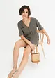 Blouse à manches courtes en viscose et lin, bonprix