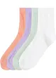 Lot de 4 paires de mi-chaussettes pointelle en coton, bonprix