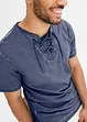 T-shirt en coton avec laçage, bonprix