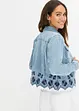 Veste en jean avec broderie et dentelle, bonprix