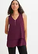 Top en viscose à encolure zippée, bonprix