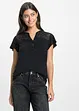 T-shirt col tunisien en jersey viscose avec dentelle, bonprix