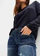 Jean évasé, taille basse, extensible, bonprix