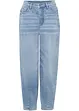 Jean barrel taille haute, coton, bonprix