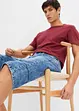 Bermuda long et léger en jean extensible, Regular, bonprix