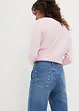 Jean taille moyenne, jambe évasée, avec rivets, bonprix