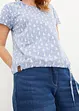 T-shirt imprimé avec ruban à nouer, bonprix