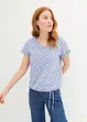 T-shirt imprimé avec ruban à nouer, bonprix