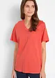Lot de 5 T-shirts longs et amples à col V, bonprix