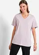 Lot de 5 T-shirts longs et amples à col V, bonprix