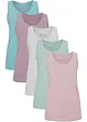 Lot de 5 débardeurs longs 100% coton, bonprix