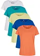 Lot de 5 T-shirts col rond, bonprix