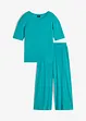Pyjama côtelé avec pantalon large, bonprix