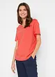 Lot de 5 T-shirts longs et amples à col V, bonprix