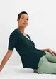 T-shirt cache-cœur en viscose extensible, bonprix