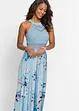 Robe longue estivale avec imprimé floral et dentelle, bonprix