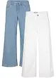 Lot de 2 corsaires en jean taille mi-haute, bonprix