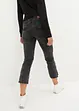 Jean straight, taille moyenne, cropped, extensible, bonprix