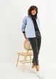 Jean straight, taille moyenne, cropped, extensible, bonprix