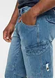 Bermuda long poches cargo en denim léger, coupe loose, bonprix