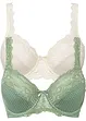 Lot de 2 soutiens-gorge à armatures et dentelle, bonprix