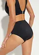 Bas de maillot sculptant, taille haute, maintien léger, avec fronces, bonprix