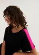 T-shirt 100% coton avec galon fluo, bonprix